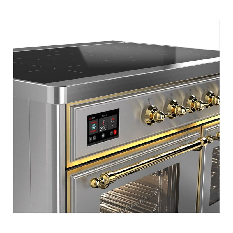 Majestic II 40" Freestanding Induction Range, Stainless Steel/Brass