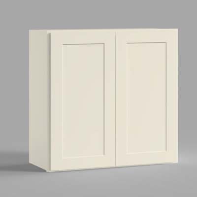 Armoire murale de style Shaker blanc antique L 33 po x P 12 po x H 36 po Homeibro Cozy Design
