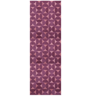 Tapis rose à motif géométrique Horizon