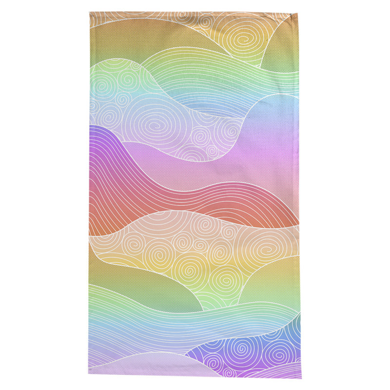 Nappe ondulations à la main Leffel, Arc-en-ciel pastel