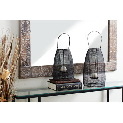 Metal Tabletop Candle Lantern