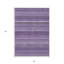 Tapis extérieur lavable rayé mauve 3 pi x 5 pi lavande