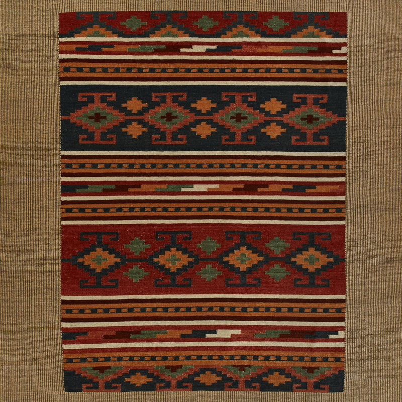 Momeni Adobe Hand Woven Wool and Jute Geometric Multi Area Rug, Runner 2'6" x 8'