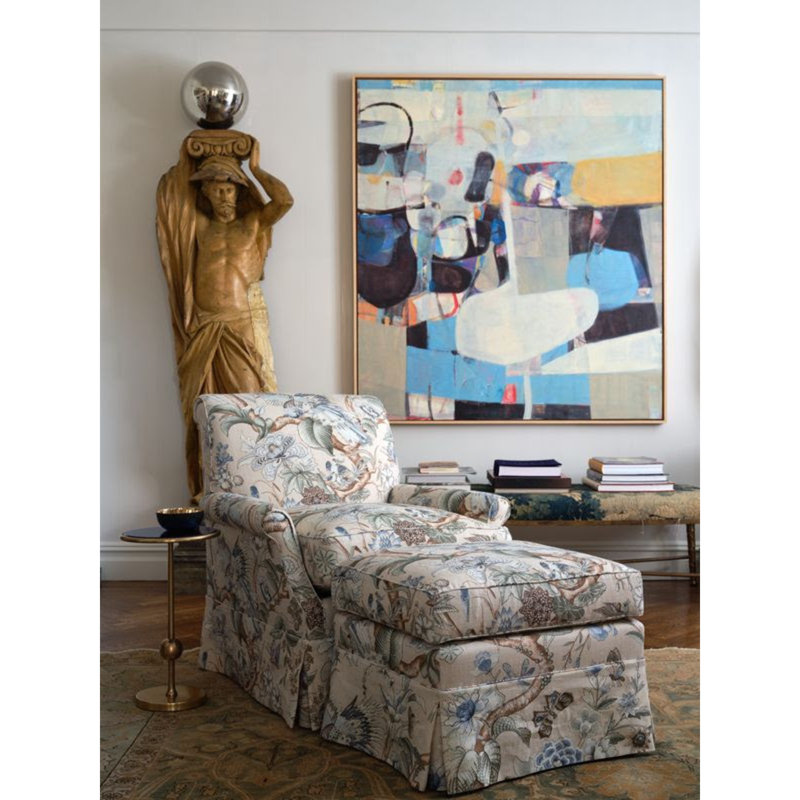 Arcadia Greenfield Print Fabric, Sky