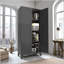 Armoire de rangement en métal 61 po avec 2 portes galbées-126511896
