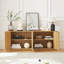Armoire de rangement en bois, buffet à motif de vagues, meuble télé à rayures verticales pour le vestibule de la cuisine-291723068