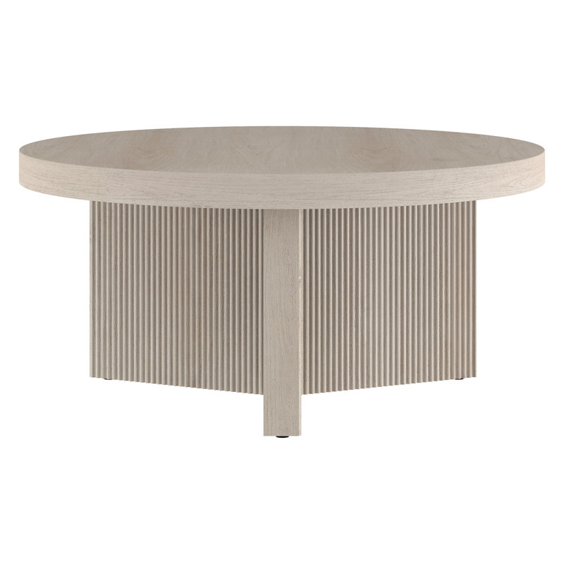 Pedestal Coffee Table, Cream