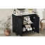 Meuble-lavabo de 36 po avec lavabo, aspect rétro, bois massif et fermeture en douceur, finition à poignées cachées, bois fait à la main, espace de rangement généreux patiné-2101322353-2101322352
