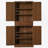 4 Door Cabinet with 1 Drawer, with 4 Adjustable Inner Shelves, Storage Cabinet