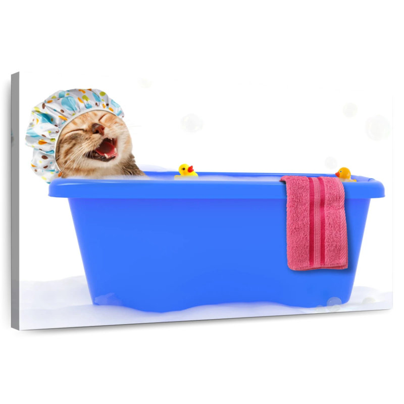 Ketti Tabby Cat Bubble Bath, 24" H x 36" W