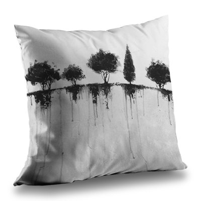 Abstract Black Trees – Throw Pillow Cover Only, Double-Sided Print, Insert Not Included