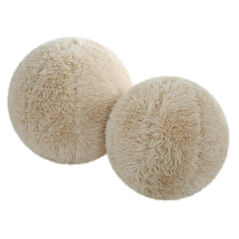 Coussin décoratif en peau de mouton Uttermost Abide Ball