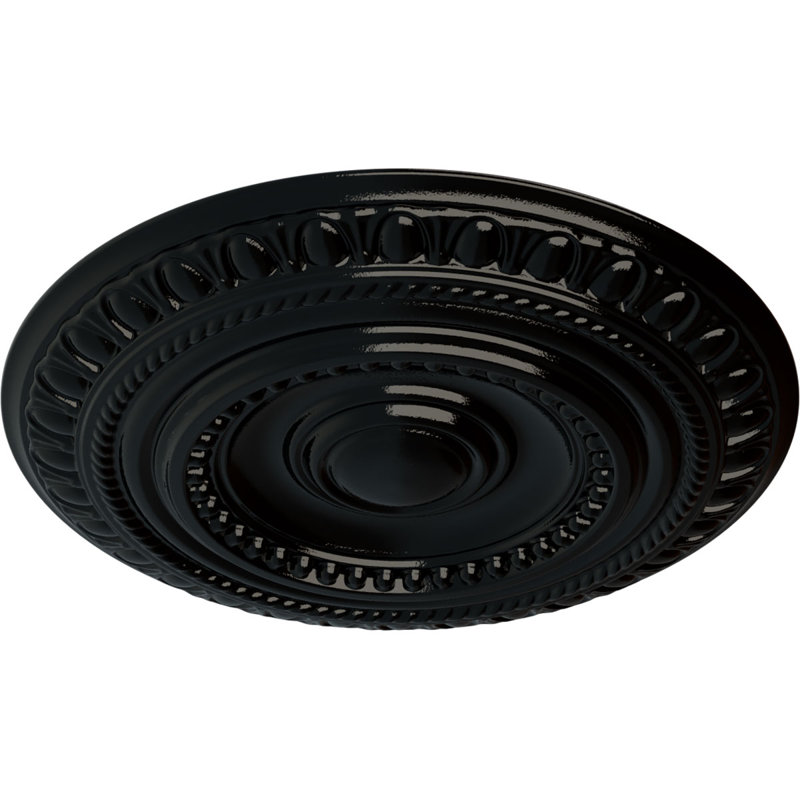 Médaillon de plafond Endurathane Baltimore, DE 15 3/8 po x P 4 1/4 po x P 1 1/2 po (convient aux auvents jusqu'à 5 1/2 po), fini or vert peint à la main