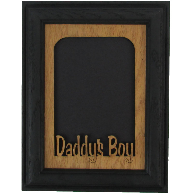 Solid Wood Picture Frame with Mat, Black, Vertical
