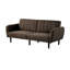 Arz Fold Out Futon Sofa Bed, Light Grey, Retro Channel Tufted Back-111577771
