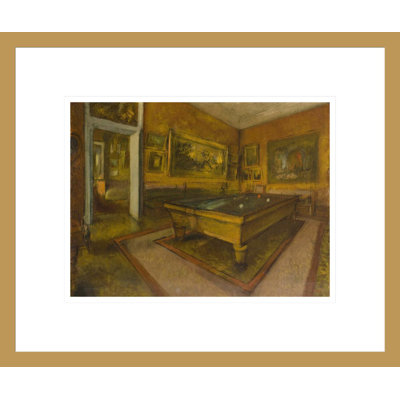 Salle de billard chez Menil-Hubert par Edgar Degas, impression giclée encadrée