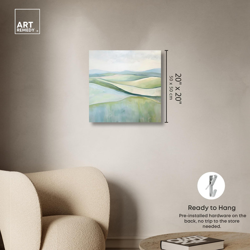 «Flowing Hillscape» par Art Remedy, Toile tendue, H 20 po x l 20 po x P 1,5 po