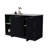 Onyx Double Door Cabinets Kitchen Island with Spacious Countertop and Ample Storage, Perfect for Modern Kitchens