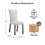 Ensemble de chaises de salle à manger 4 pièces en lin rembourré avec dossier haut, chaise d'appoint moderne