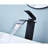 Waterfall Spout Bathroom Faucet In Matte Black, Single Handle Control, Crafted With Stainless Steel For A Quality Sink Black Spout, Design User- Water Composed Of-121629128