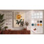Golden Chrysanthemum Japandi - Wrapped Canvas-1457243314-1457243279
