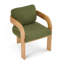 Ensemble de 2 chaises de salle à manger avec dossier coussiné, structure en bois massif-622728911-622728910