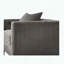 Chaise en duvet de plumes et de velours avec coussin, capitonnage et garniture cloutée