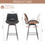 Mid-Century Swivel Bar Stool With PU Leather Seat-482110717