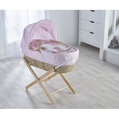 Moses Basket With Stand with Bedding with Mattress