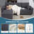 Chaise Sectional Sofa, Corduroy Fabric Corner Couch, -2015325323