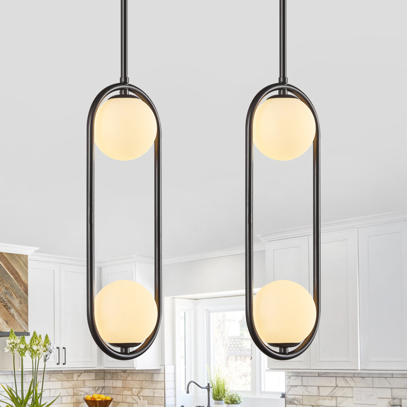 Luminaire suspendu Mid Mid Century, Noir mat