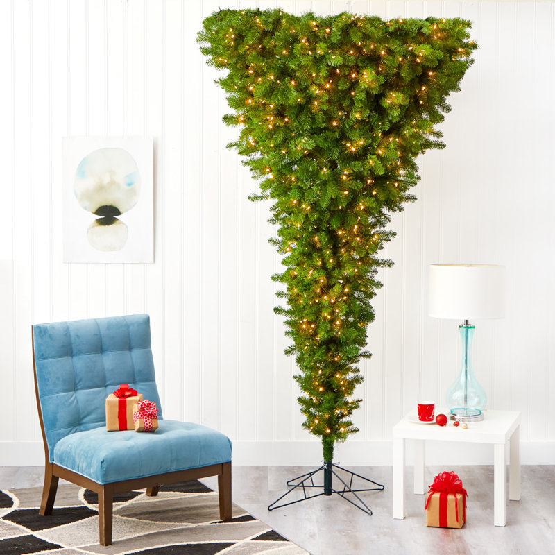 96' H Lighted Artificial Spruce Christmas Tree