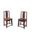 Chaise avec accoudoirs à dossier en lattes de bois massif Asian Classic
