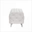 Bancs de repose-pieds, repose-pieds capitonné pour l'entrée de la chambre à coucher du salon | Blanc neige | Velours