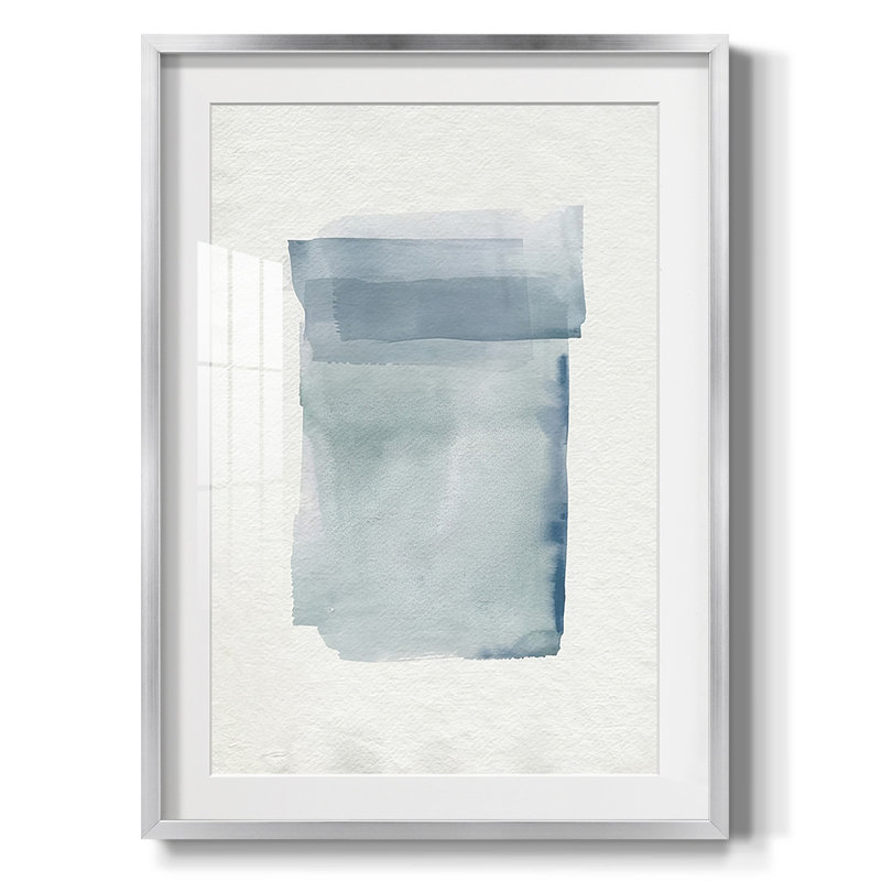 Lentille aquarelle I - impression encadrée, H 28,5 po x l 20,5 po, Argent argent
