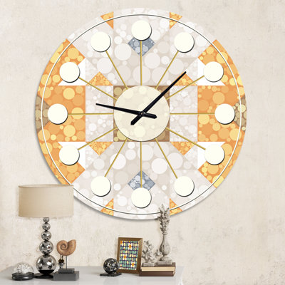 Horloge murale géométrique rétro I - Mid-Century