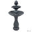  Kirt Resin Pineapple Traditional 2-Tier Solar Fountain with Battery Backup - Black-50487485