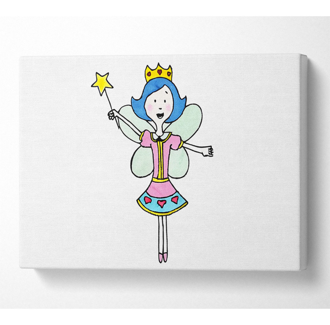 Kunstdruck Fairy Princess in Weiß auf Leinwand