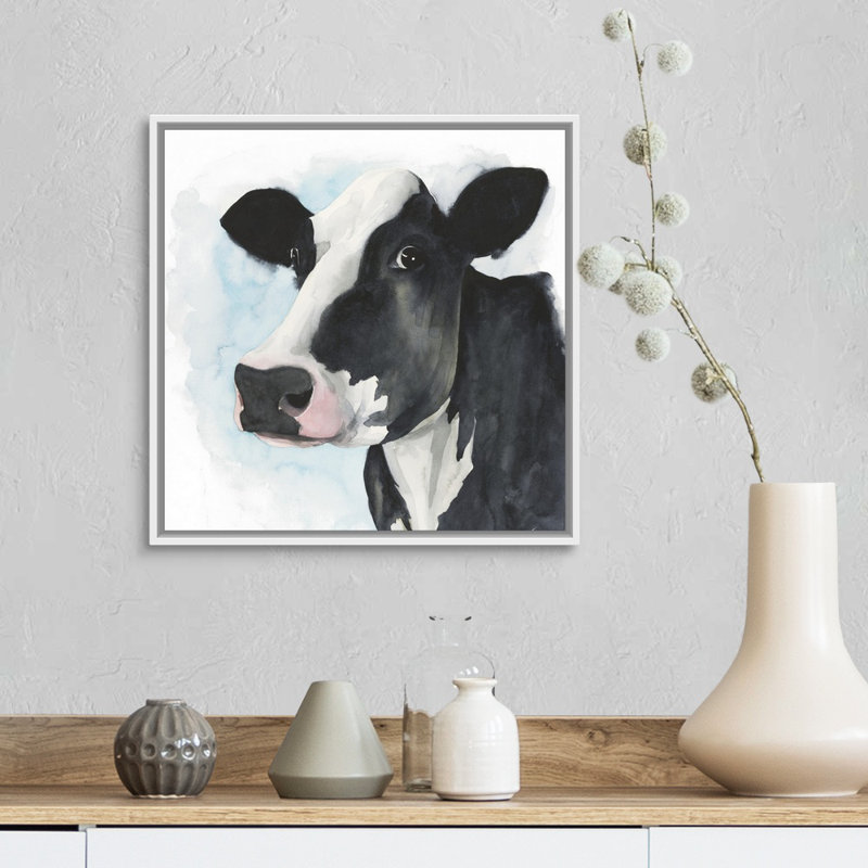 Art mural sur toile Farmhouse Friend I, H 18 po x l 18 po x P 2 po, Toile avec cadre blanc