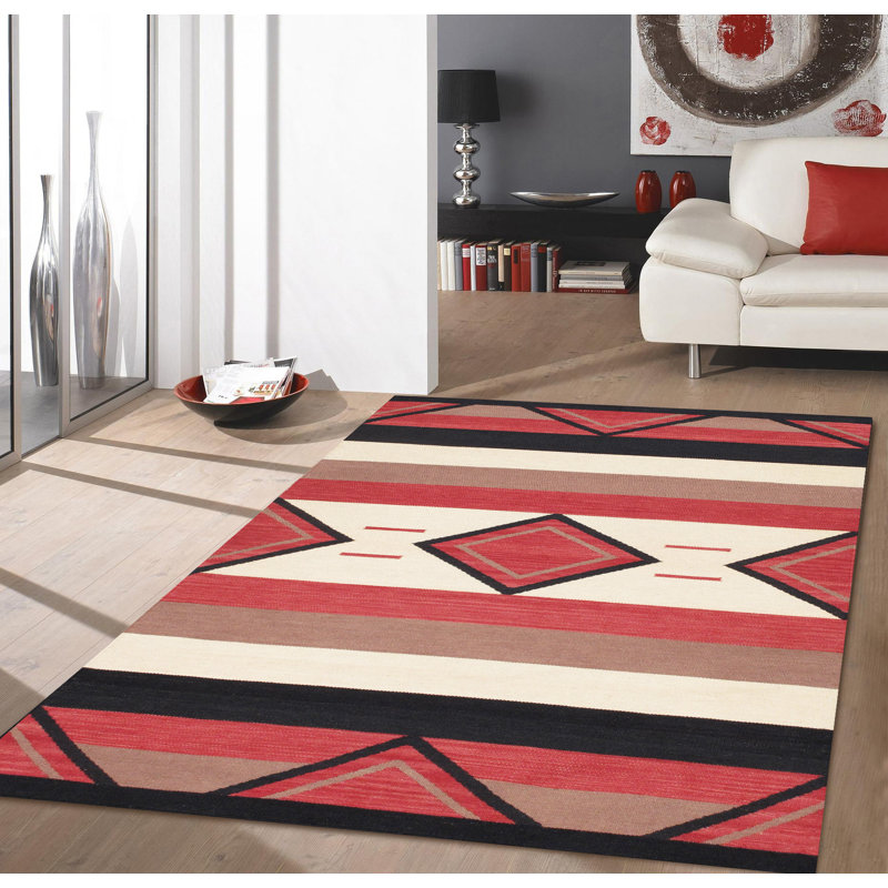 Tapis multicolore en laine tissé à la main Tuscany