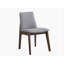 Kaela Light Grey Fabric & Walnut Finish Side Chair(Set of 2)