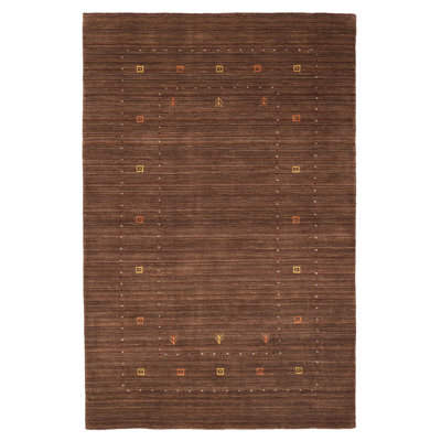 Kashkuli Gabbeh Brown Rug 4'11" x 7'8"