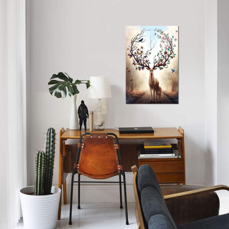 «Seasons», impression sur toile tendue, H 40 po x l 26 po x P 1,5 po, Toile tendue, Pas de tapis