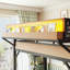 Lit mezzanine simple TG avec glissoire, tablettes de rangement et garde-robe intégrée, cadre de lit mezzanine en métal avec ports USB et lumières DEL, avec panneau perforé, sécuritaire et solide-965706762-965707254