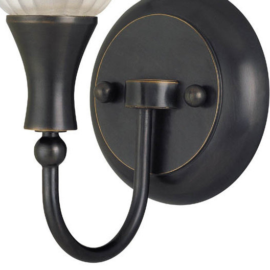 Bowery Bath Light Bracket in , 1-Light, Polished Nickel