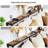 5.9" Narrow Console Sofa Table With Power Outlets, Behind Couch Table With “X” Cross Metal Frame Charge Station With 6.5’ Extension Cord, Rustic Brown
