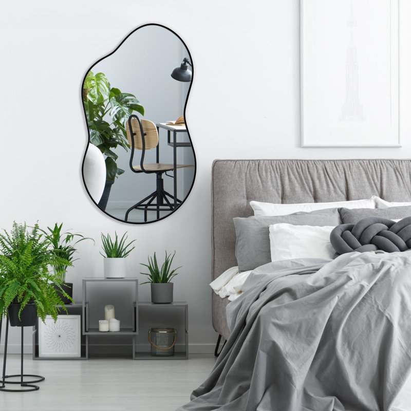 Miroir mural Cloud, 46 po x 26 po, Noir