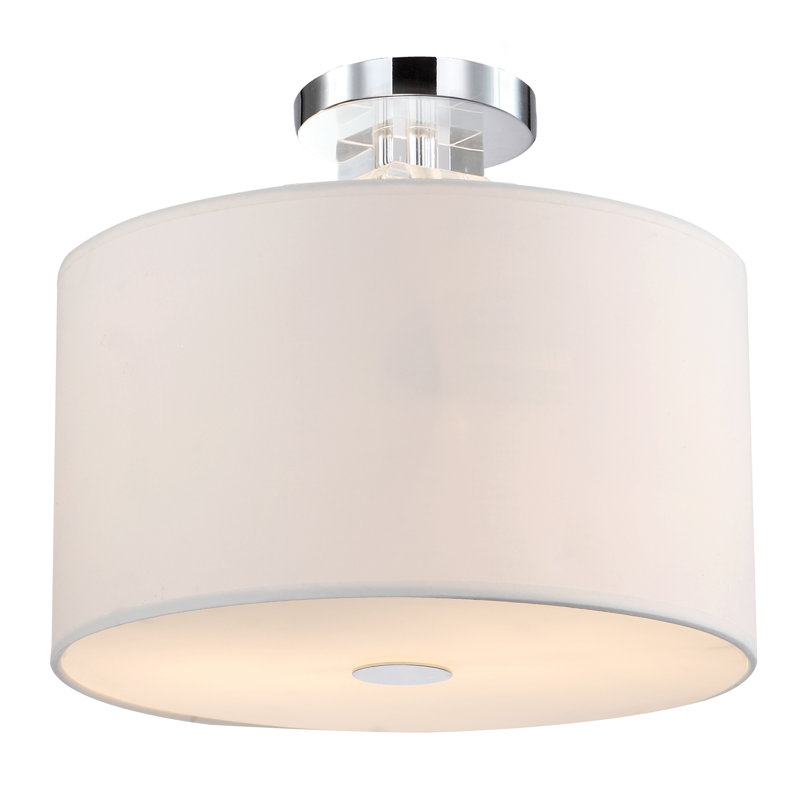 Charleville 2 - Light Chrome Semi Flush Mount With Shade