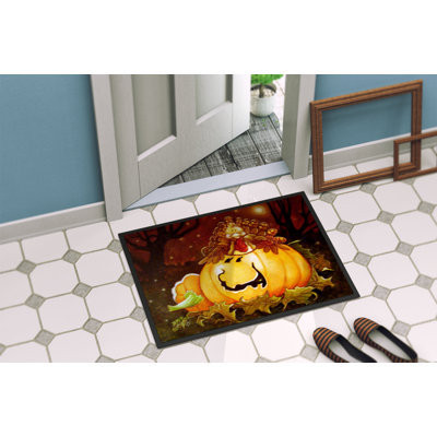 Paillasson d’extérieur anti-dérapant rhudy « some to Love » Pumpkin Halloween