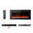 40" Black 3-in-1 Electric Fireplace Heater, 12 Color Flame with Breathing Flame-937542689-937542688